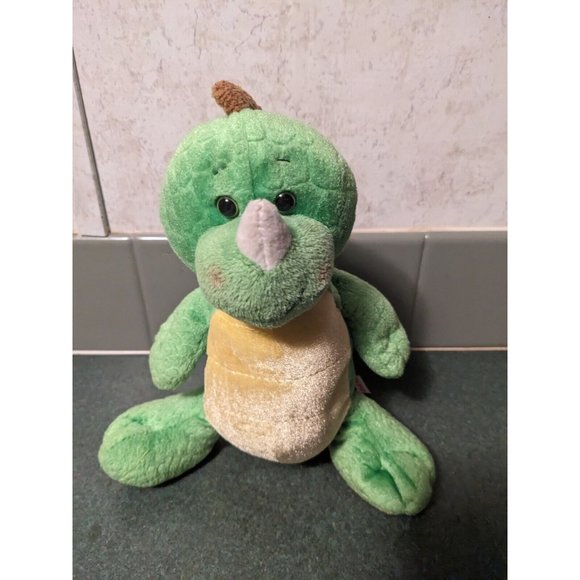 Ganz Webkinz Green Dinosaur Plush Dragon Stuffed Animal Lime Dino No Code 10" - Picture 1 of 8